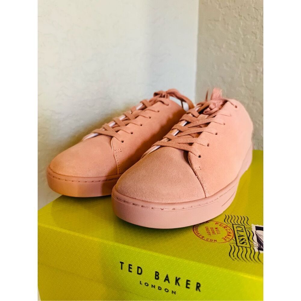Ted Baker London Aryas Sneaker Leather Tennis Shoe, Size 9.5, Dusty Pink, NWT - Picture 13 of 16